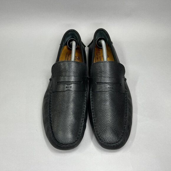 Marc Joseph Driving Loafers Men\'s Size 11 Black Leather Slip On Casual‎ Shoes
